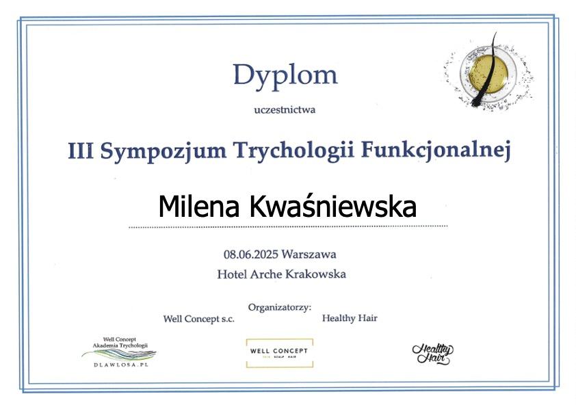 Trychologia Funkcjonalna – intensywny weekend na III Sympozjum Trychologii Funkcjonalnej. https://milena-trycholog.pl
