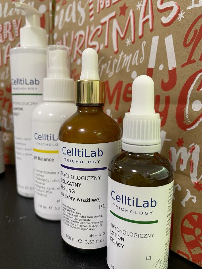 Lotion kojący L1 Kosmetyki CelltiLab Tricoart Milena Kwaśniewska, specjalizuję się w diagnostyce i leczeniu problemów skóry głowy oraz włosów, oferując profesjonalne konsultacje i indywidualnie dobrane terapie. Nowa 15, 85-119 Bydgoszcz https://milena-trycholog.pl