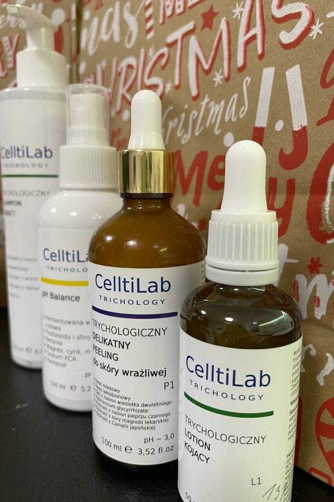 Lotion kojący L1 Kosmetyki CelltiLab Tricoart Milena Kwaśniewska, specjalizuję się w diagnostyce i leczeniu problemów skóry głowy oraz włosów, oferując profesjonalne konsultacje i indywidualnie dobrane terapie. Nowa 15, 85-119 Bydgoszcz https://milena-trycholog.pl